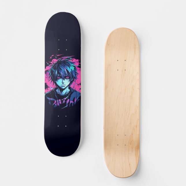 Gothic Emo Anime Skateboard (Front)
