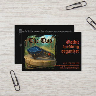 Gothic engagement gift business card