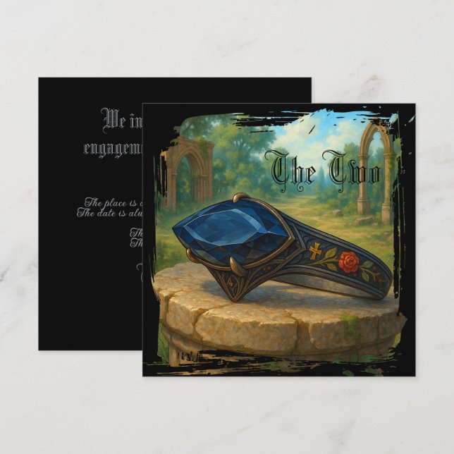 Gothic engagement gift card (Front/Back)