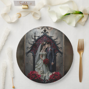 Gothic Eternal Love Paper Plate