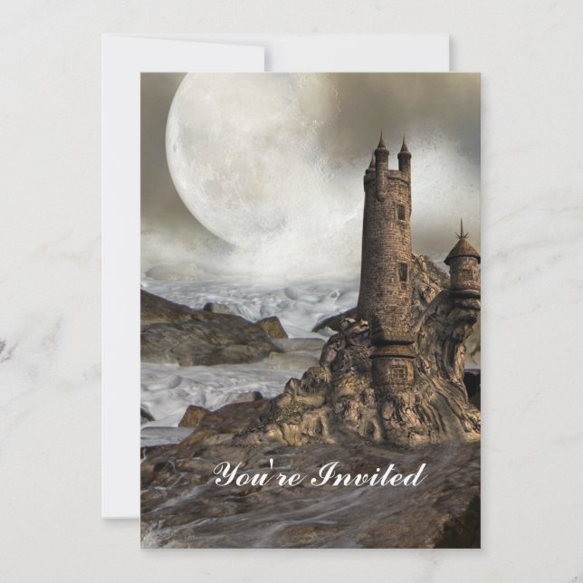 Gothic Europe Mediaeval Fantasy renaissance Castle Invitation (Front)