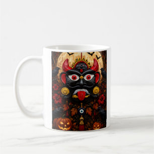 Gothic Evil Eye Halloween Drishti Bommai Folk Art Coffee Mug