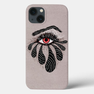 Gothic eye tattoo style iPhone 13 case