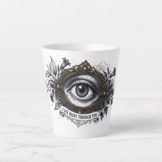 Gothic Eye Vintage Illustration - Dark Academia & Latte Mug