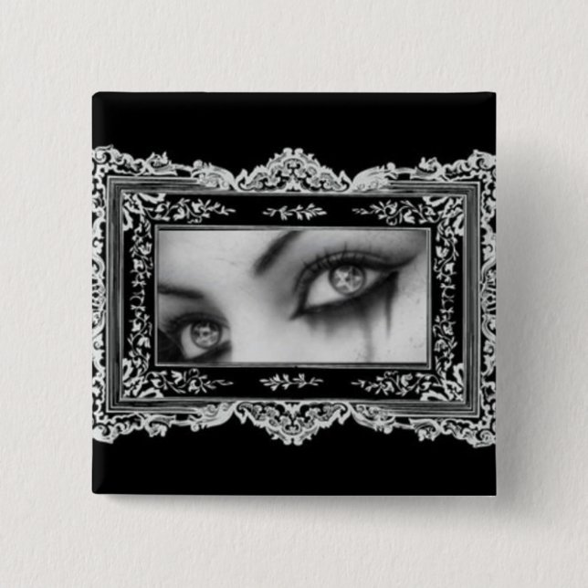 Gothic Eyes 15 Cm Square Badge (Front)