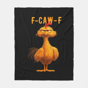 Gothic F-Caw-F Crow Funny Humor Fleece Blanket