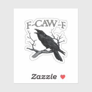 Gothic F-Caw-F Funny Crow Humour Essential Vintage