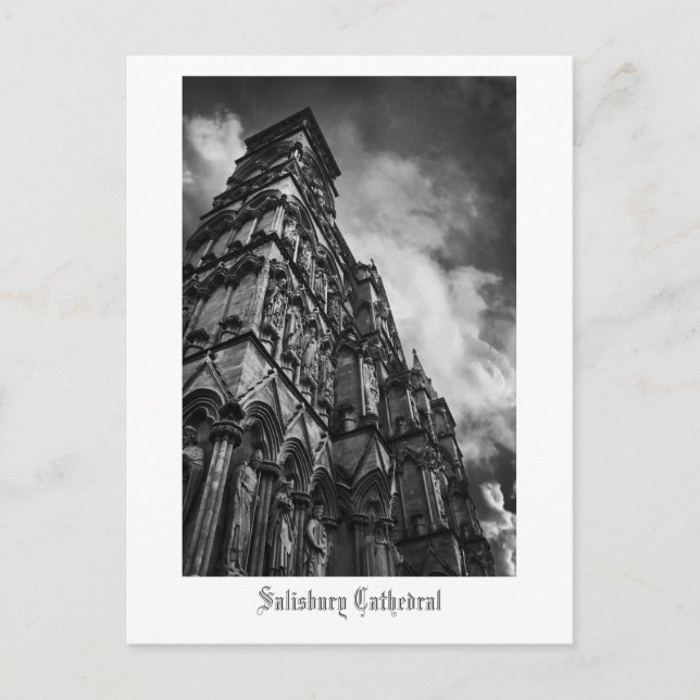 Gothic Facade, Salisbury Cathedral postcard (Front)