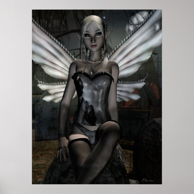 Gothic Fae Series TRINITY Fantasy Art Poster (Front)