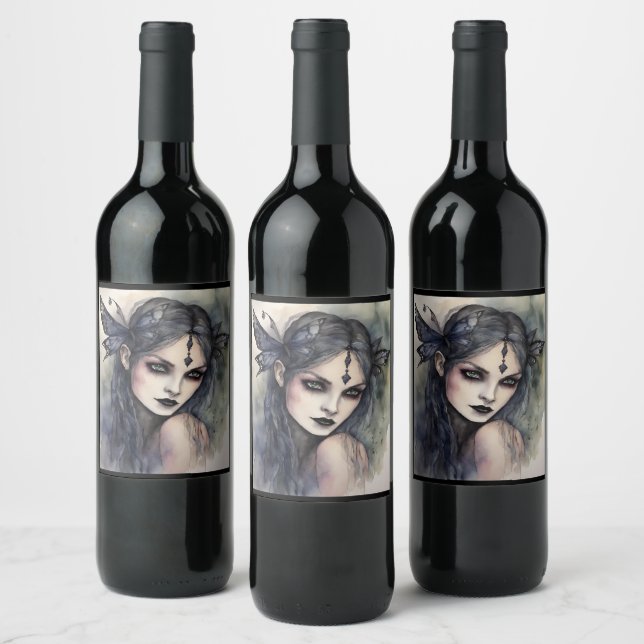 Gothic Fae Wine Label (Bottles)