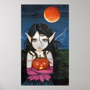Gothic Fairy Art Halloween Witch Poster Print