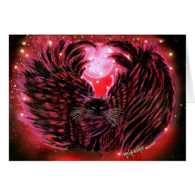 Gothic Fairy Cat Card (Front Horizontal)