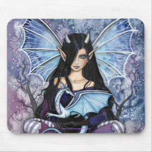 Gothic Fairy Dragon Mousepad by Molly Harrison
