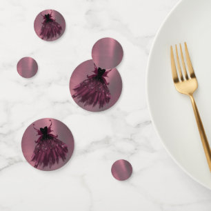 Gothic Fairy Fuchsia Gown   Punk Rock Pink Magenta Confetti