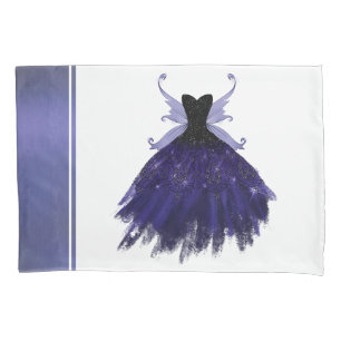 Gothic Fairy Gown   Brilliant Royal Purple Violet Pillowcase