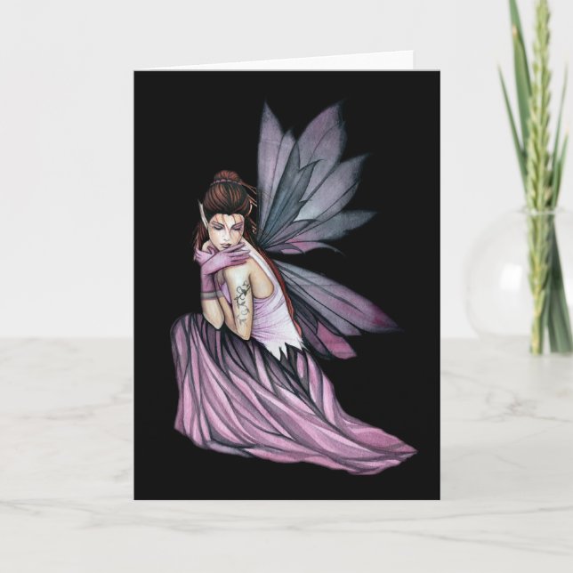 Gothic Fairy Greeting Card by Molly Harrison (Front)