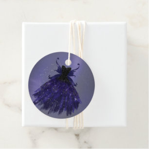 Gothic Fairy Indigo Gown   Deep Royal Purple Sheen Favour Tags