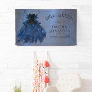 Gothic Fairy Navy Gown   Deep Cobalt Blue Sheen Banner