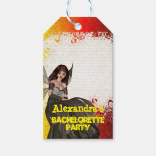 Gothic fairy personalised bachelorette party gift tags