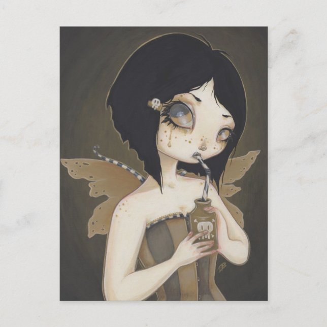 Gothic Fairy poison fantasy art postcard (Front)