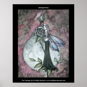 Gothic Fairy Poster 'Midnight Rose'