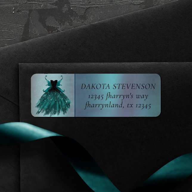 Gothic Fairy Teal Gown | Dark Midinght Green Sheen (Creator Uploaded)