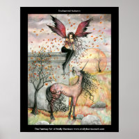 Gothic Fairy Unicorn Poster