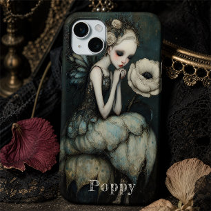 Gothic Fairy White Flower Whimsgoth Personalised iPhone 15 Mini Case