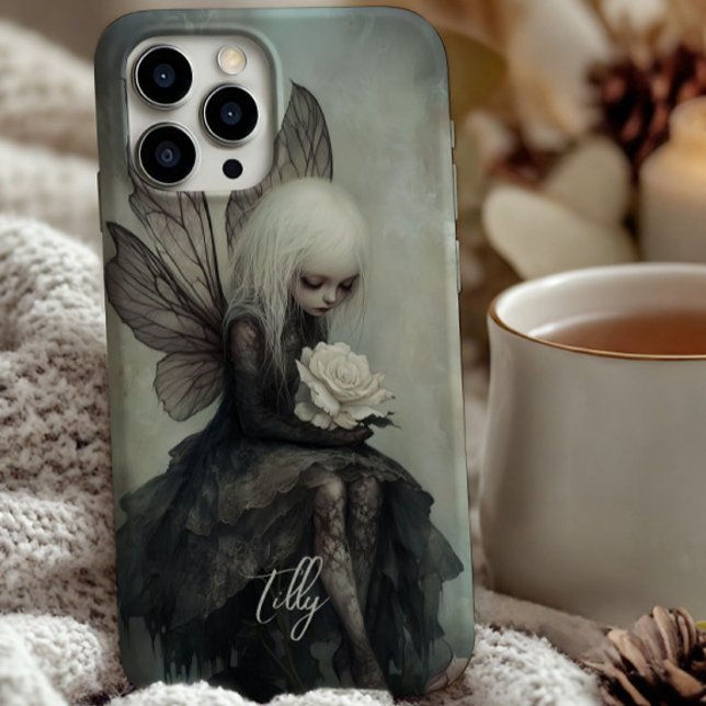 Gothic Fairy & White Rose | Custom Dark Fantasy  Case-Mate iPhone Case (Creator Uploaded)