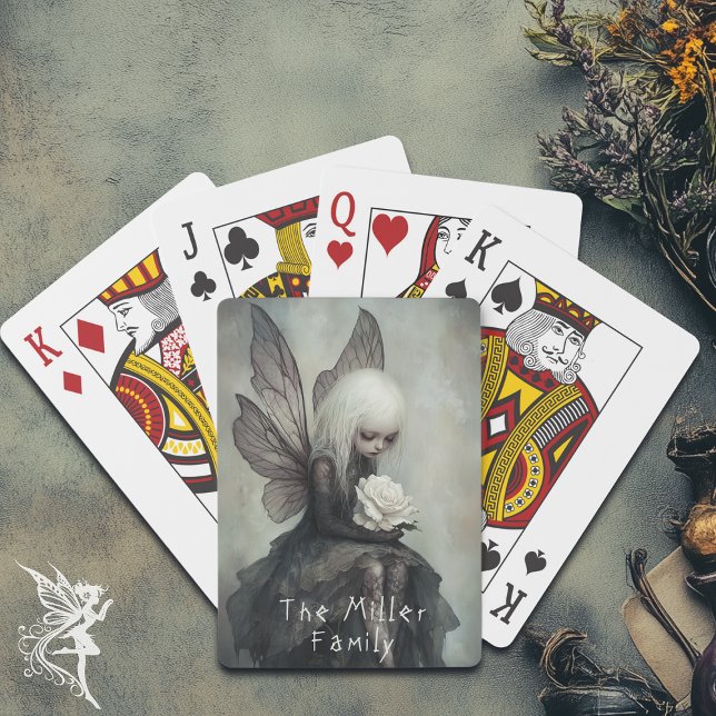 Gothic Fairy & White Rose | Custom Dark Fantasy  Playing Cards (Creator Uploaded)