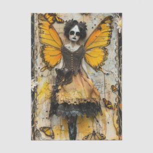 Gothic Fairy Yellow Wings Dark Fantasy Decoupage Tissue Paper