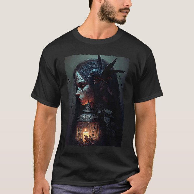 Gothic Fairycore Aesthetic Dark Horror Grunge T-Shirt (Front)