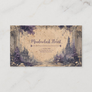 Gothic Fairytale Castle Ruin Vintage Storybook Business Card