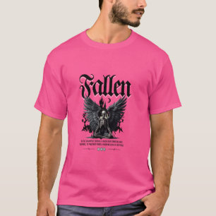 Gothic Fallen Skeleton with Wings Dark Fantasy Art T-Shirt