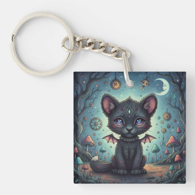Gothic Fantasy Baby KitBat Key Ring (Front)