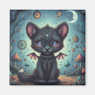 Gothic Fantasy Baby KitBat Magnet