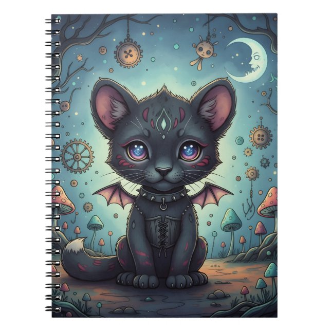 Gothic Fantasy Baby KitBat Notebook (Front)