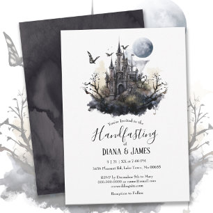 Gothic Fantasy Fairy Castle Handfasting Invitation