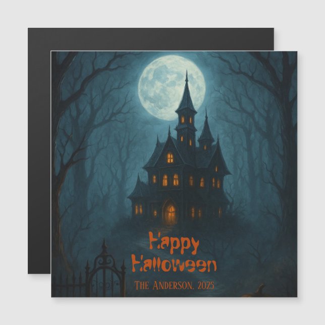 Gothic Fantasy | Haunted Castle & Misty Moonlight  (Front/Back)