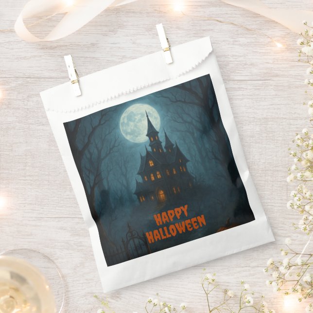 Gothic Fantasy | Haunted Castle & Misty Moonlight  Favour Bags (Clipped)