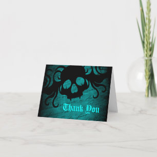 Gothic fantasy skull Thank You Card