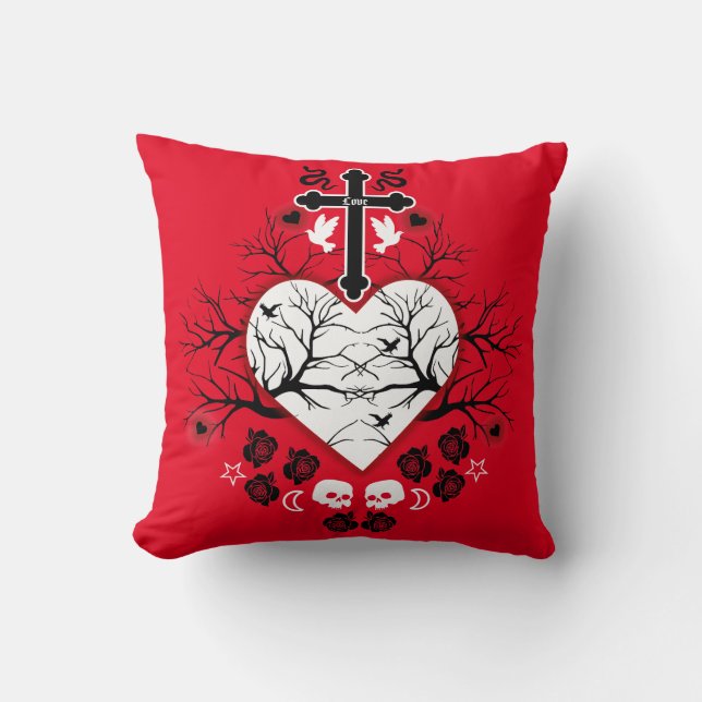 Gothic Fashion Accessories And Decor Cushion (Front)