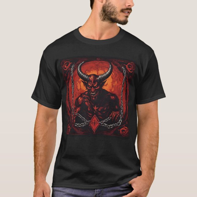 Gothic Fashion Goth T-Shirt  Gothic Devil Art (Front)