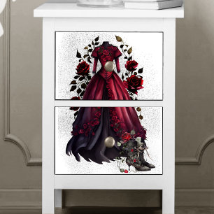 Gothic Fashion Victorian Dress and High Heel Boots Tissue Paper