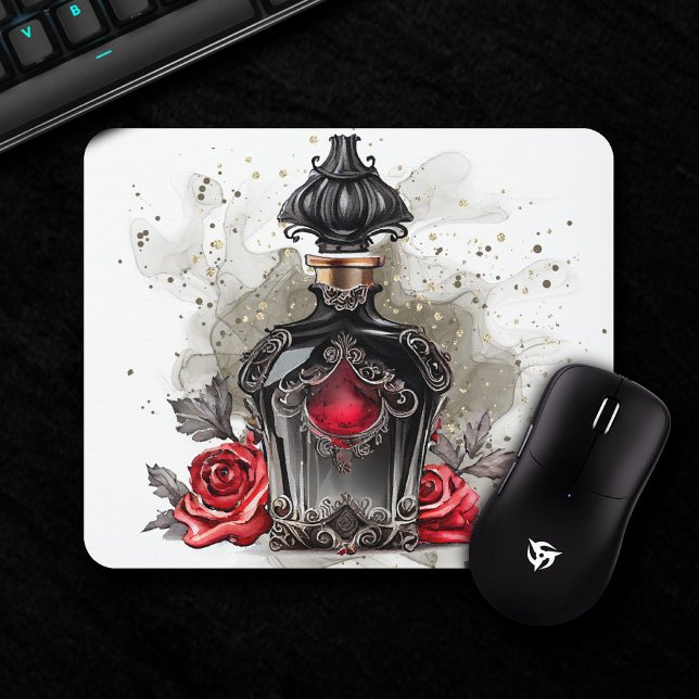 Gothic Fashion Victorian Perfume Bottle with Roses Mouse Mat (Creator Uploaded)