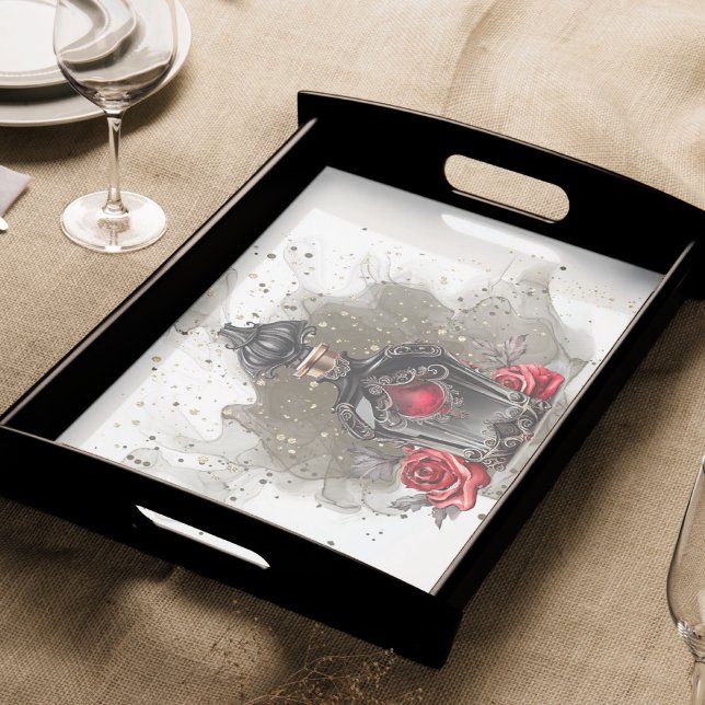 Gothic Fashion Victorian Perfume Bottle with Roses Tissue Paper (Creator Uploaded)