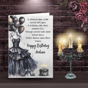 Gothic Female Birthday Card
