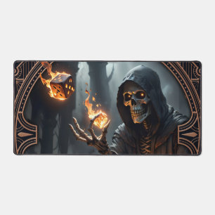 Gothic Flames, the guardian of the burning dice. Desk Mat