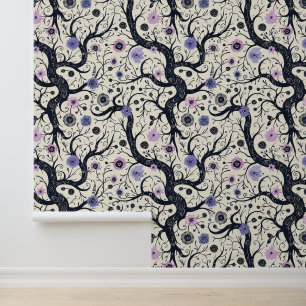 Gothic Floral Art Pattern Wallpaper