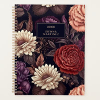 Gothic Floral Blush Red Black Flower Blossoms